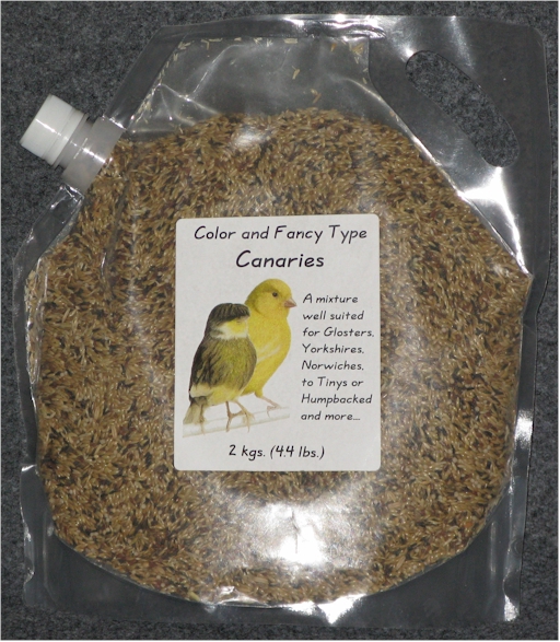 Penn Seed Canaries (Color & Type), 2 kg (4.4 lbs) Pour Spout Bag